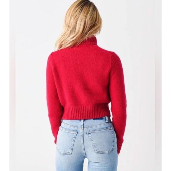 RE/DONE 60s Slim Red Turtle Neck Sweater Medium - Picture 8 of 8